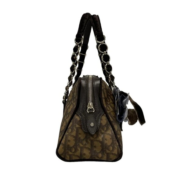 Auth DIOR/ChristianDior Trotter,Romantic CPF44864 Dark Brown Brown PVC Leather - Picture 3 of 16